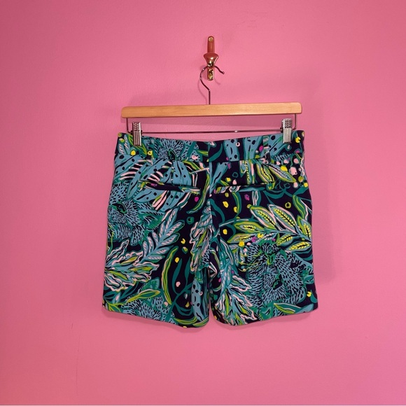 Lilly Pulitzer Shorts Women's Small Low Tide Navy Catty Puursonality Jayne Knit - Picture 4 of 10